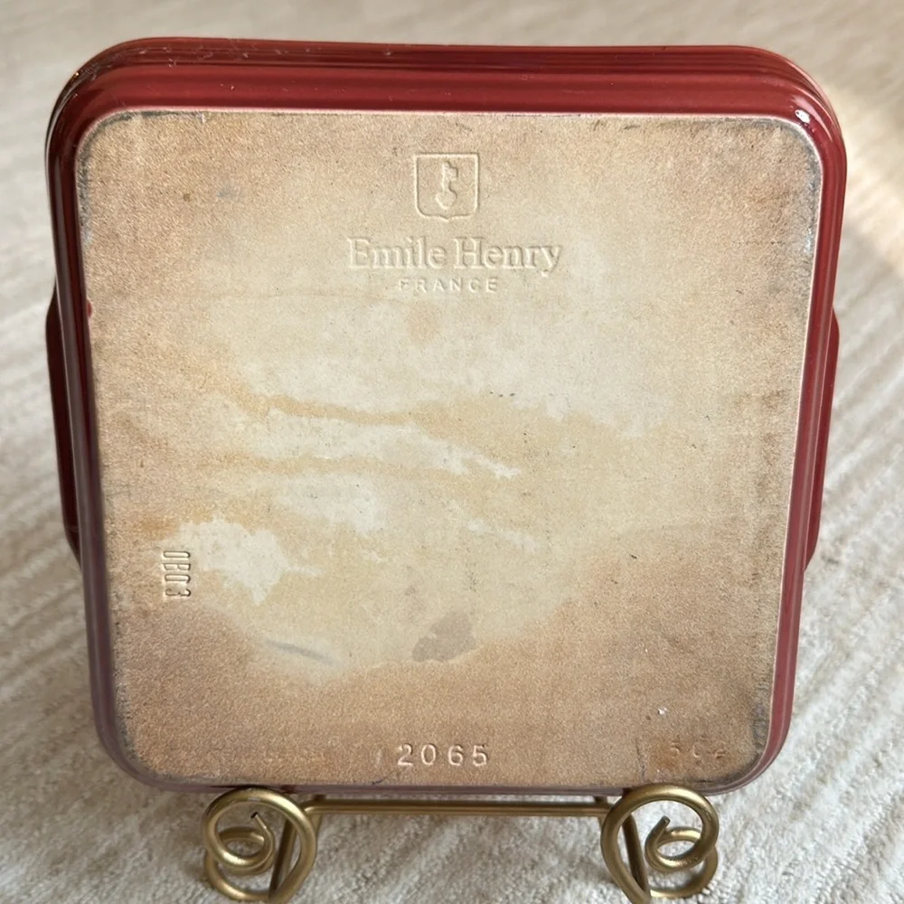 Emile Henry France Red Casserole Williams Sonoma Square Dish 9 x 9